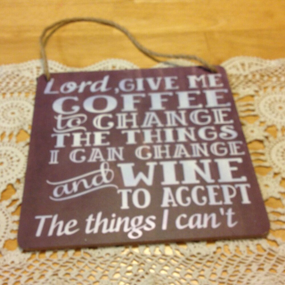 Humorous Coffee and Wine Wall Art